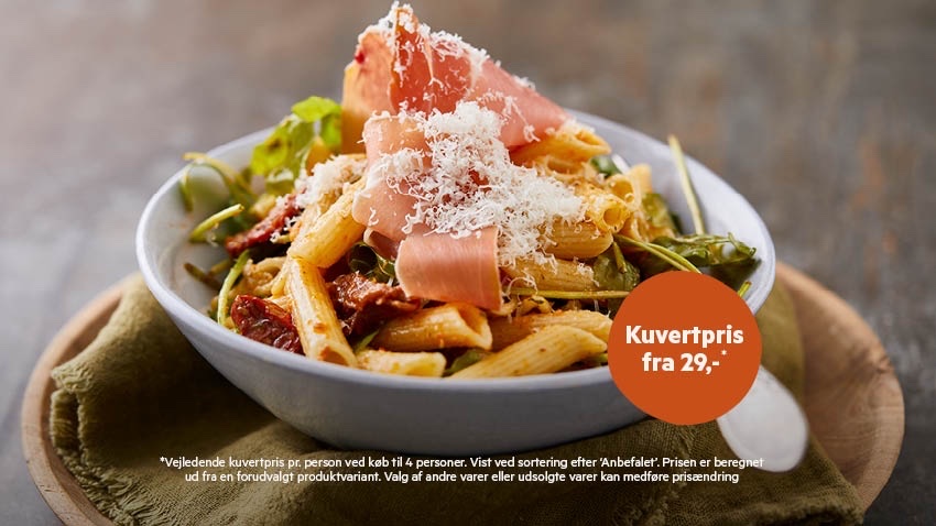 Pesto Pasta with Air-Dried Ham and Greens